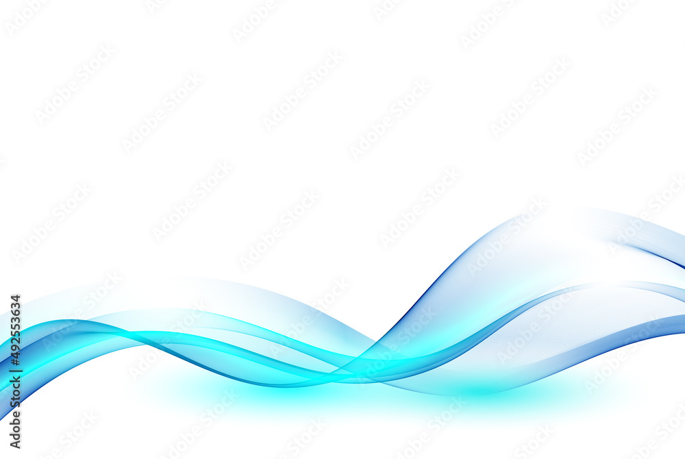 Smooth abstract blue wave border with shadow. Modern abstract background of wavy lines. Vector illustration Smooth abstract blue wave border with shadow. Modern abstract background of wavy lines. Vector illustration