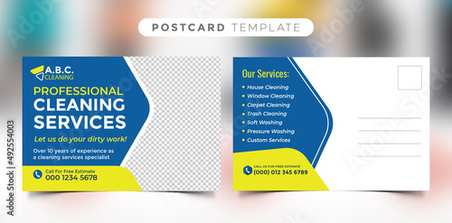 Cleaning service Marketing material Design eddm Postcard Template