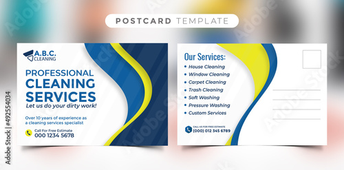 Cleaning Service Postcard Template