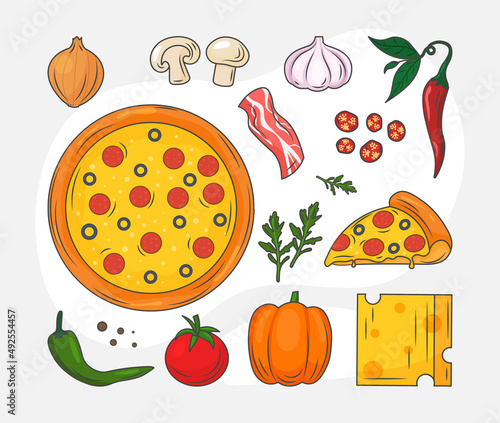 Cooking pizza concept
