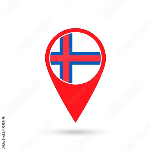 Map pointer with country Faroe Islands. Faroe Islands flag. Vector illustration. Free Download Map pointer with country Faroe Islands. Faroe Islands flag. Vector illustration. - GFXLoad