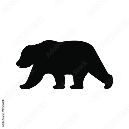 bear icon. animal sign color editable © Ade