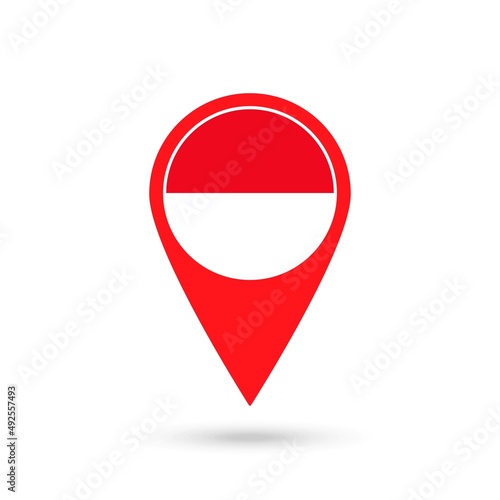 Map pointer with country Monaco. Monaco flag. Vector illustration. Free Download Map pointer with country Monaco. Monaco flag. Vector illustration. - GFXLoad