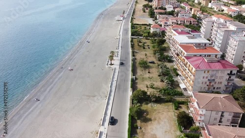 Scenic aerial view over the coastline in Calabria, Italy photo