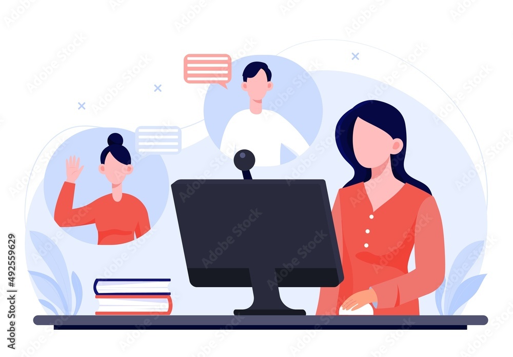 Web conference concept Web conference concept