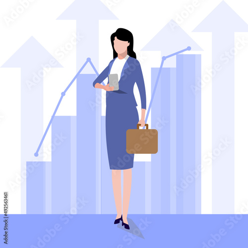 business woman with arrow