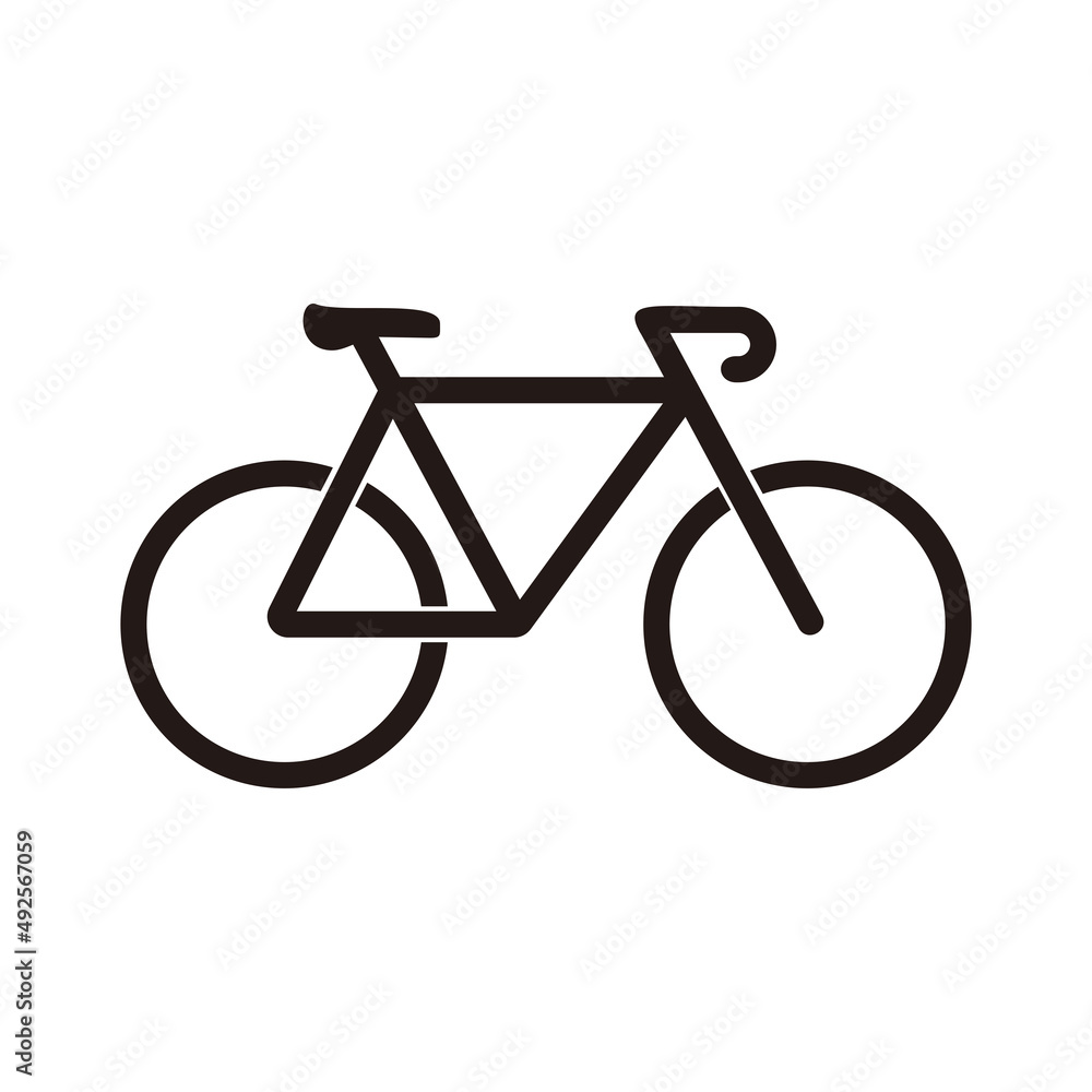 bicycle icon vector on white background bicycle icon vector on white background