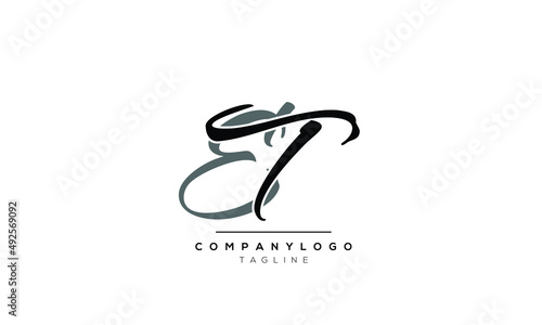  Alphabet letters Initials logo ET