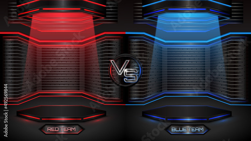 Versus futuristic abstract technology background virtual modern stage