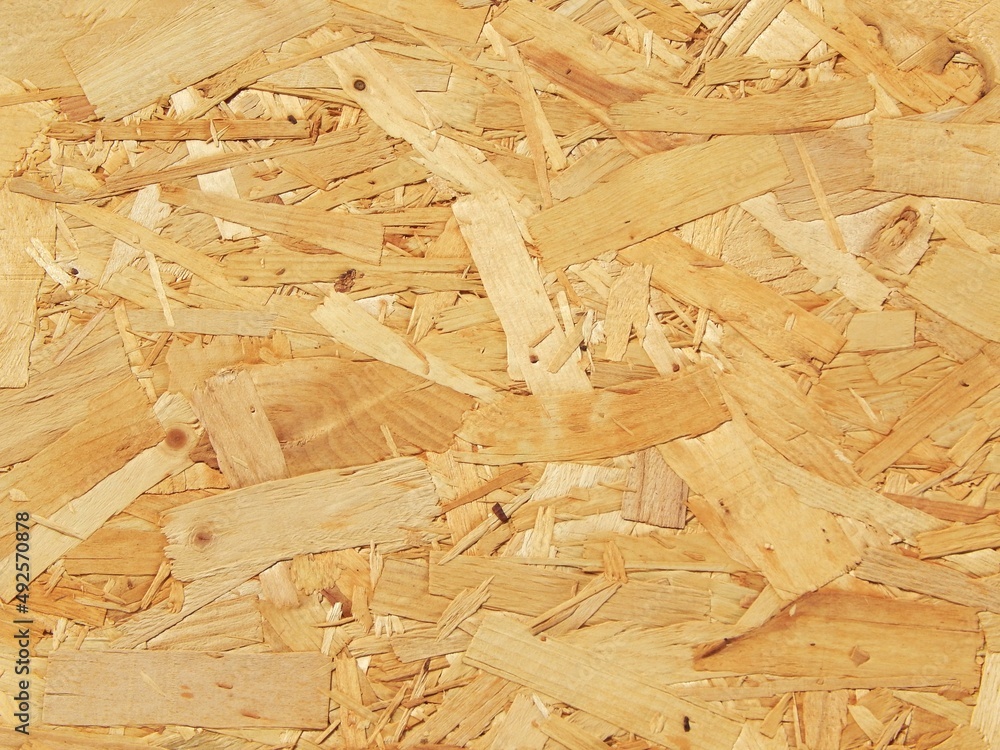 Détail de la texture d'une planche en osb Détail de la texture d'une planche en osb