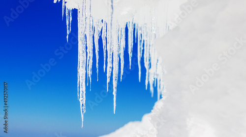 Photographie stalactite de glace