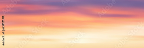 Dramatic sunset sky, natural background, vector illustration, gradient mesh