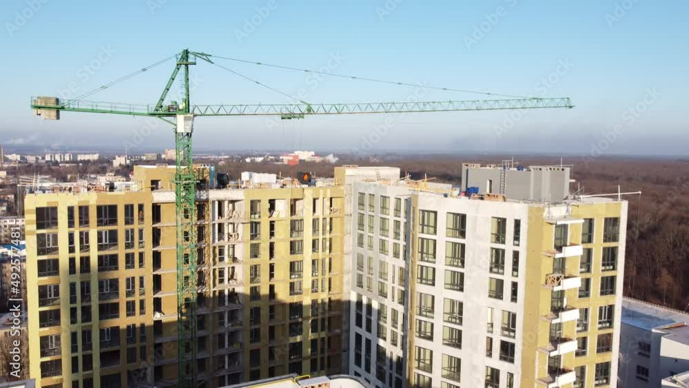 Vidéo Stock Building external wall thermal insulation with mineral wool