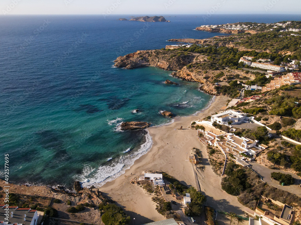 One of Ibiza’s most magnificent resorts, Cala Tarida is the longest and widest beach of fine white sand on the island’s west coast
