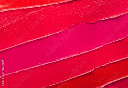 Fotografía Lipstick smudge wave pink red texture background