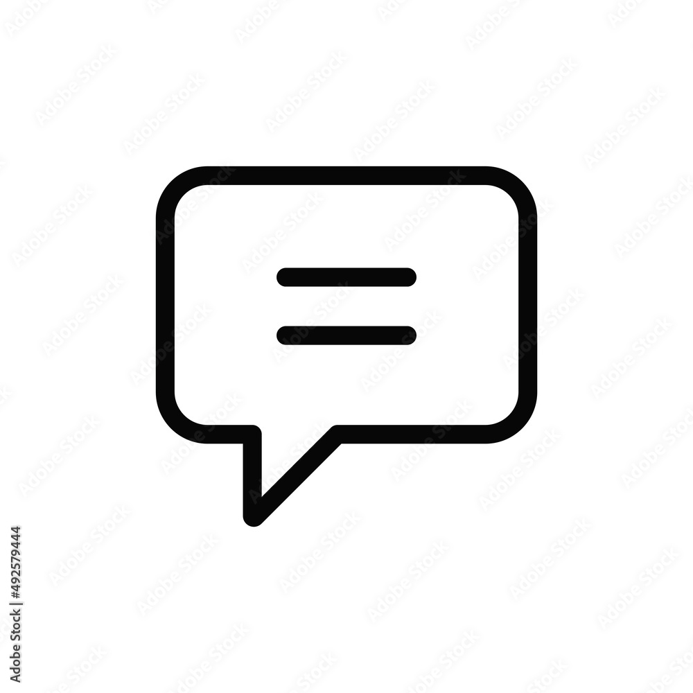 Comment icon vector. Message sign