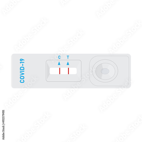 Positive result pcr test. Vector illustration