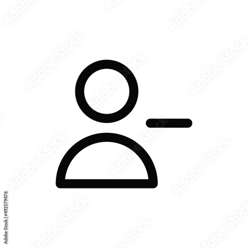 Remove user icon vector. Delete sign