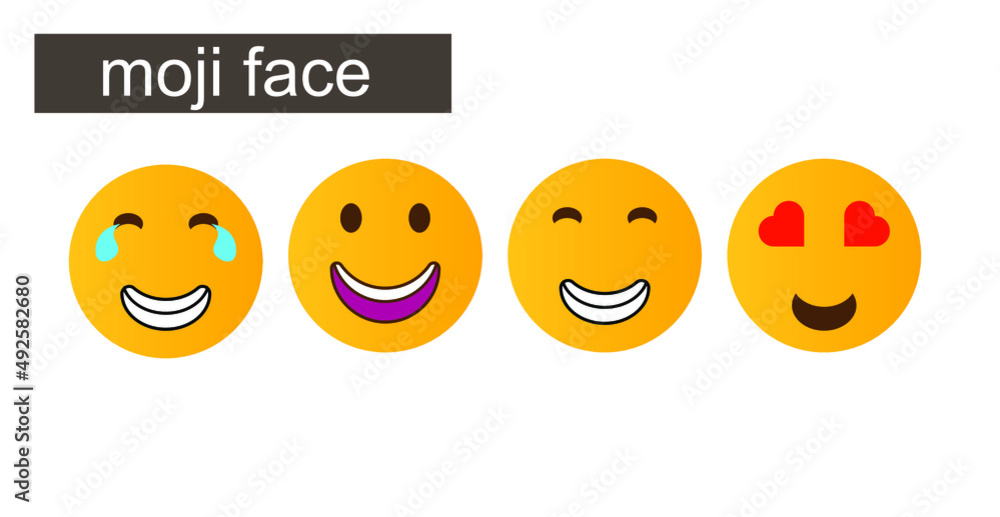 expression moji face with gradient style expression moji face with gradient style