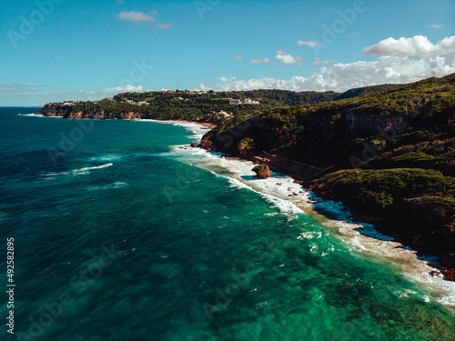 Tunnel Guajataca in the coast of Puerto Rico, Isabela beach photo