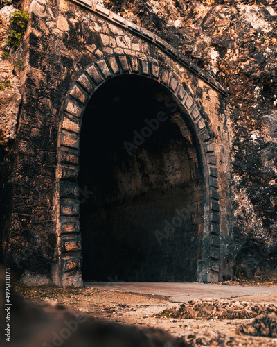 Tunnel Guajataca arc architecture in the coast of Puerto Rico, Isabela photo