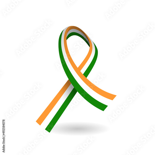 National tricolor ribbon of India