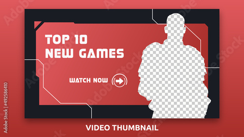 gaming video thumbnail template