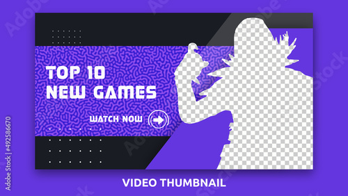 gaming video thumbnail template