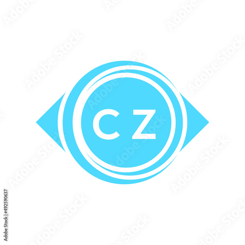 cz letter logo design on white background. cz creative initials letter logo concept. cz letter design.