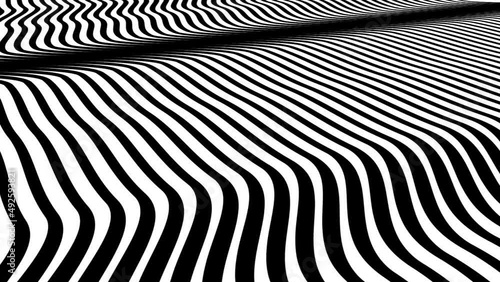Animated abstract background with white stripes