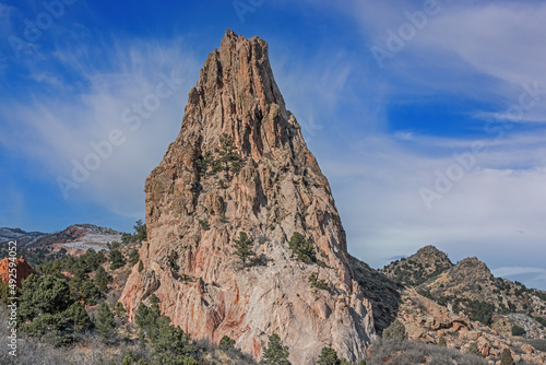 Landscape of rock formation, Garden of the Gods, Rocky Mountains, Colorado, USA