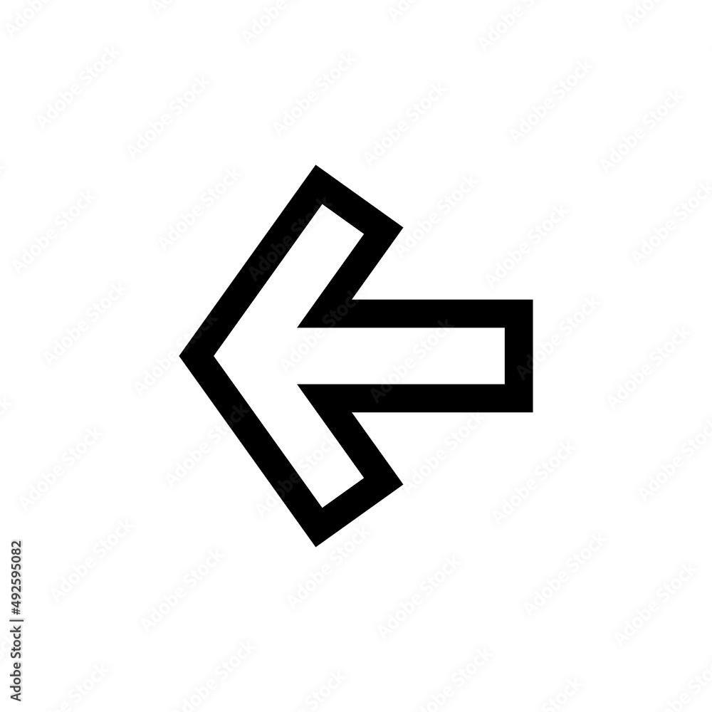 Arrow icon in trendy flat style isolated on white background. Arrow symbol for your website design, logo, app, UI. Vector illustration Arrow icon in trendy flat style isolated on white background. Arrow symbol for your website design, logo, app, UI. Vector illustration