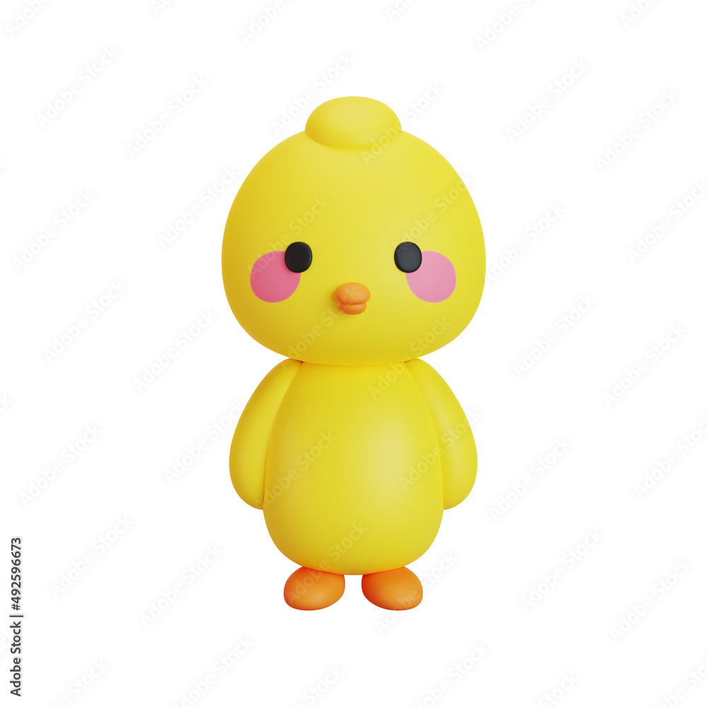 3d animal illustration of cute chicks. 3d render. 3d animal illustration of cute chicks. 3d render.