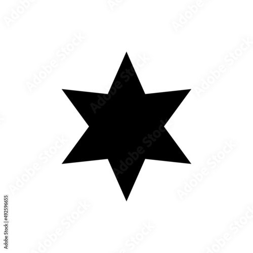 Black star icon on a white background