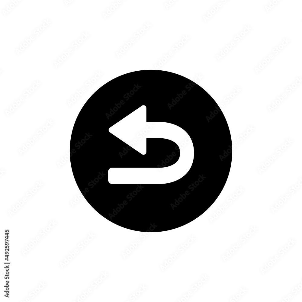 back button flat vector icon isolated on white background back button flat vector icon isolated on white background