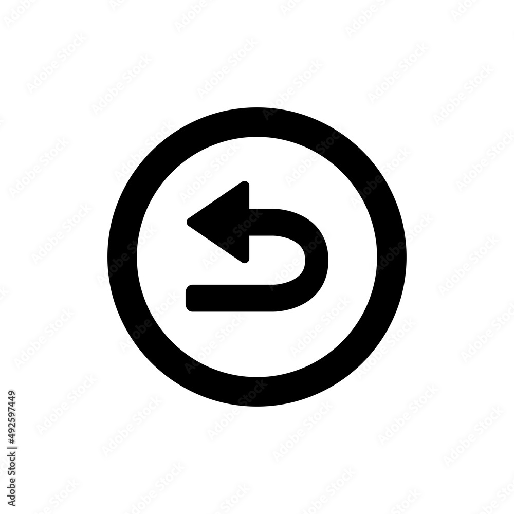 back button flat vector icon isolated on white background back button flat vector icon isolated on white background