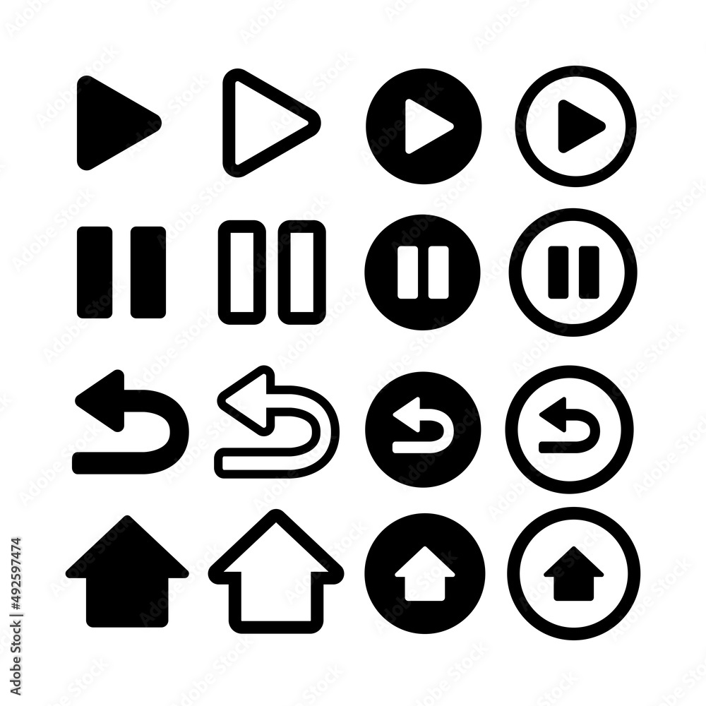 set button sign flat vector icon isolated on white background set button sign flat vector icon isolated on white background