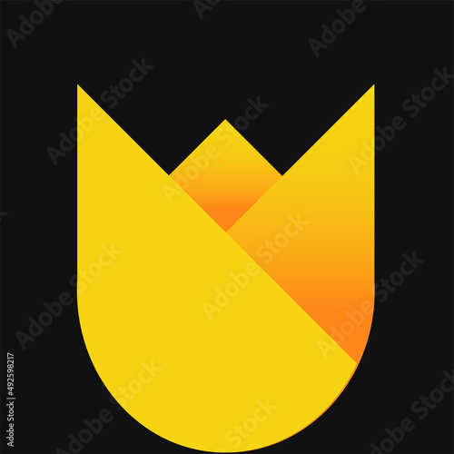 Tulip design in yellow and black