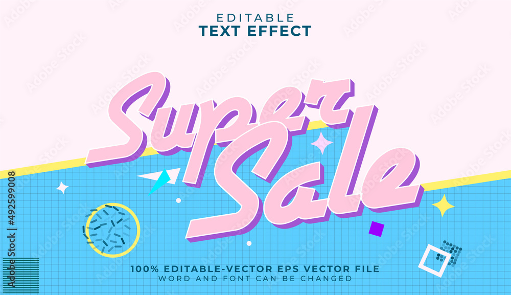 Super sale editable text effect Super sale editable text effect