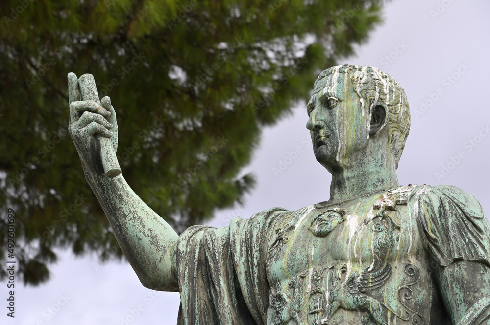Statue of the roman emperor Gaius Julius Caesar in Rome, Italy Statue of the roman emperor Gaius Julius Caesar in Rome, Italy