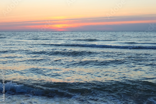 horizon over the sea at dawn..