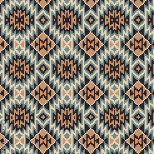 Ethnic pattern geometric colombian wayuu	
