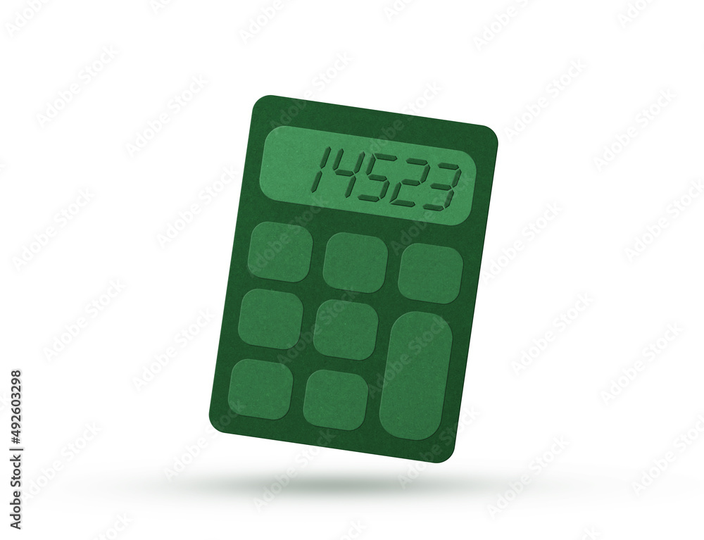 Paper cut calculator icon Paper cut calculator icon