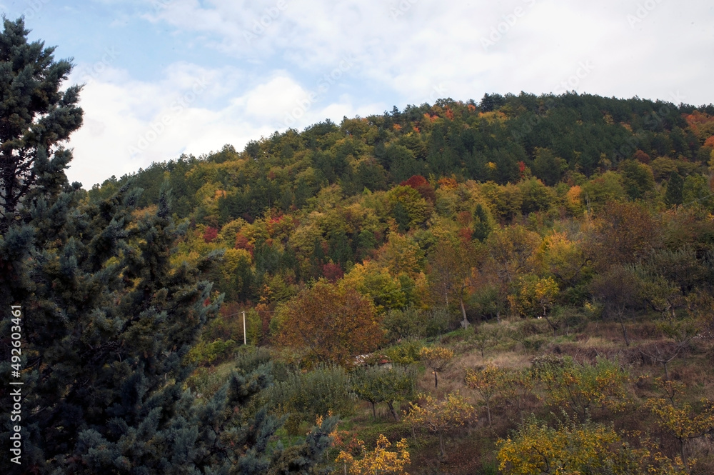 A peak of the Marsicani Mountains during fall. Abruzzo, Italy. A peak of the Marsicani Mountains during fall. Abruzzo, Italy.