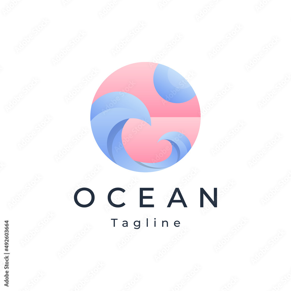 Ocean Sun Wave 3d gradient Logo Design Template
Ocean Sun Wave 3d gradient Logo Design Template