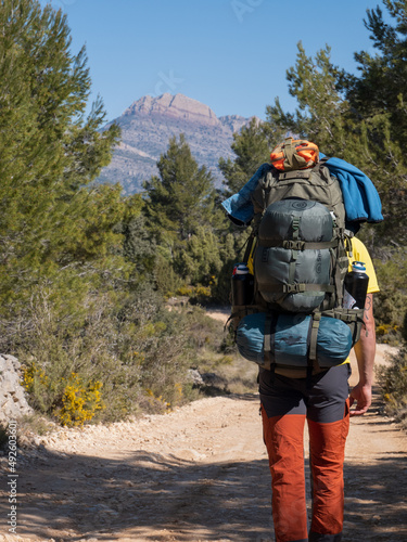 hiking in the mountains