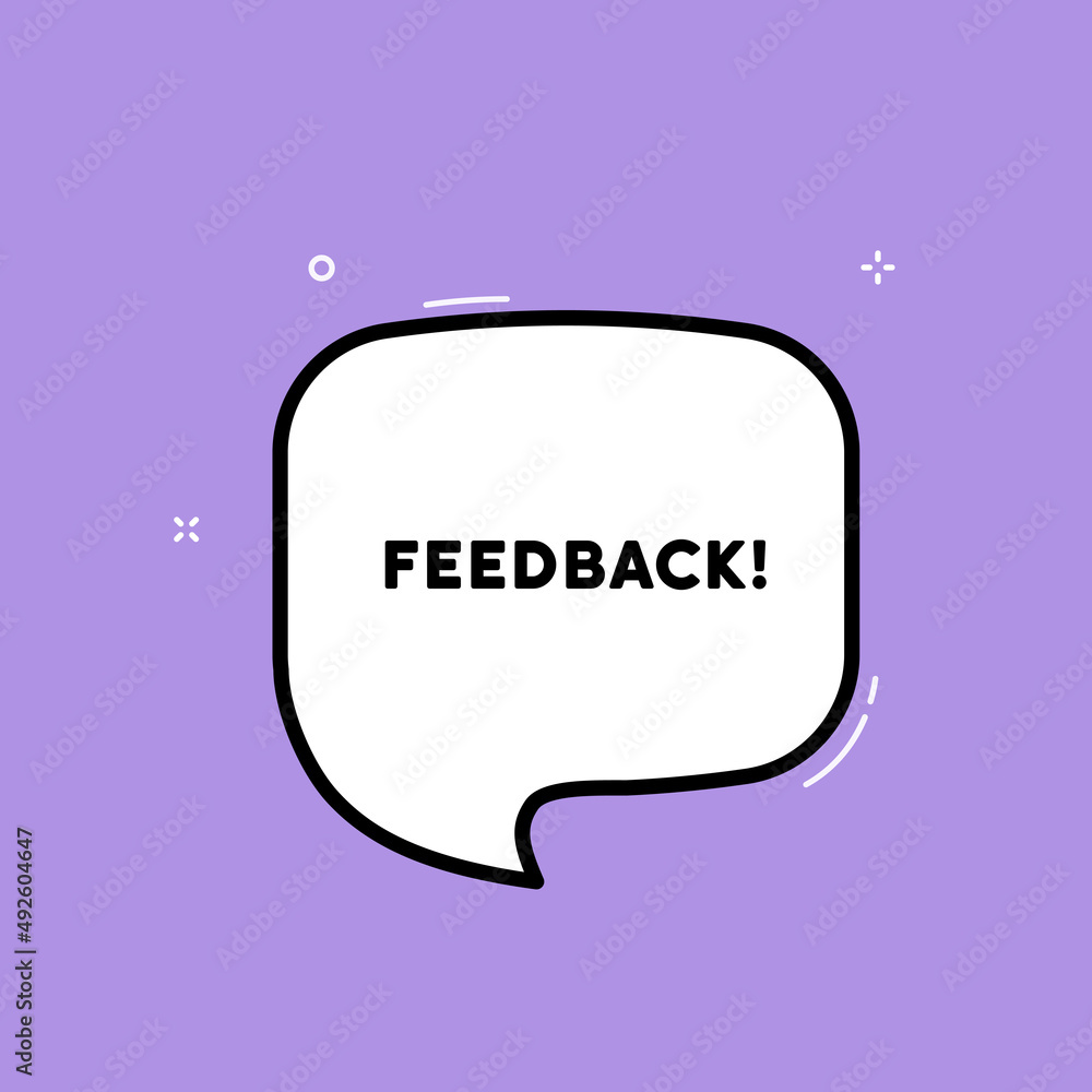 Speech bubble with Feedback text. Boom retro comic style. Pop art style. Vector line icon for Business and Advertising Speech bubble with Feedback text. Boom retro comic style. Pop art style. Vector line icon for Business and Advertising