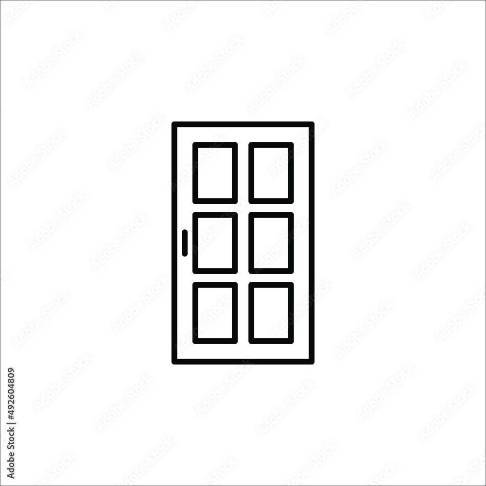 Door Icon in trendy flat style isolated on grey background. Open door symbol for your web site design, logo, app, UI. Vector illustration, EPS10. Door Icon in trendy flat style isolated on grey background. Open door symbol for your web site design, logo, app, UI. Vector illustration, EPS10.