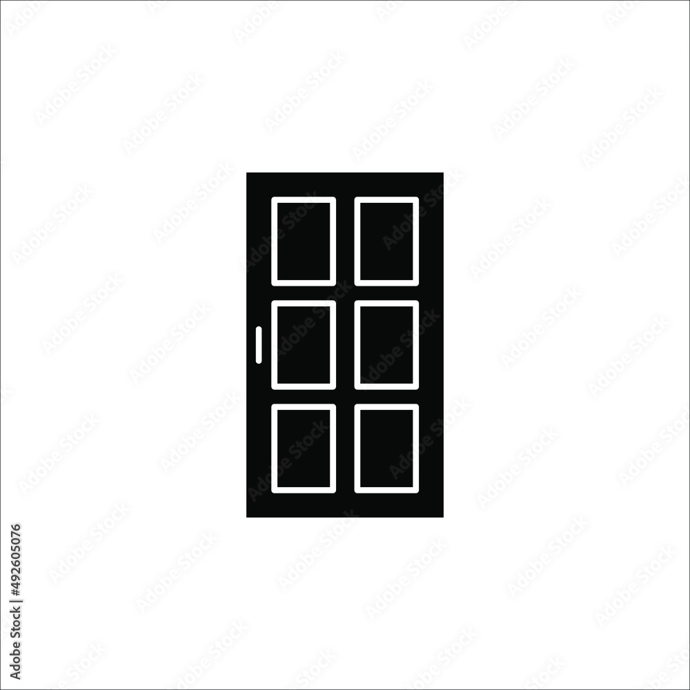 Door Icon in trendy flat style isolated on grey background. Open door symbol for your web site design, logo, app, UI. Vector illustration, EPS10. Door Icon in trendy flat style isolated on grey background. Open door symbol for your web site design, logo, app, UI. Vector illustration, EPS10.