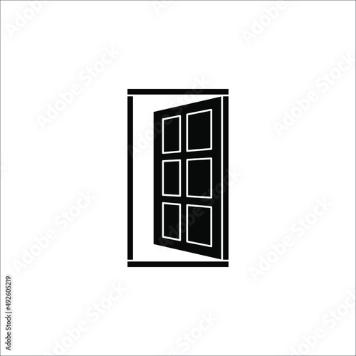Door Icon in trendy flat style isolated on grey background. Open door symbol for your web site design  logo  app  UI. Vector illustration  EPS10.